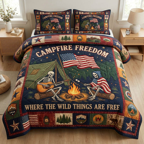 Campfire Freedom 3-Piece Quilted Bedding Set GFTOLAN483