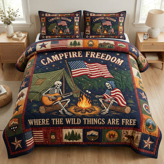Campfire Freedom 3-Piece Quilted Bedding Set GFTOLAN483