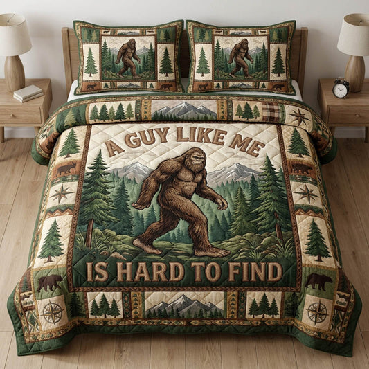 Bigfoot Camp 3-Piece Quilted Bedding Set GFTOLAN484