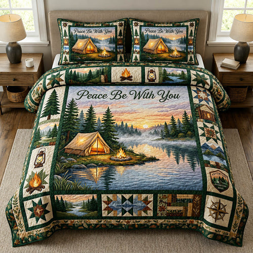 Lakeside Campfire 3-Piece Quilted Bedding Set GFTOLAN487
