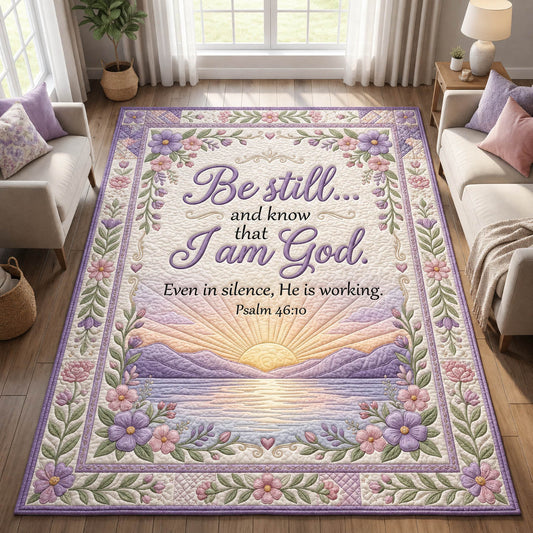 Faithful Floral Bible Verse Area Rug GFTOLAN496