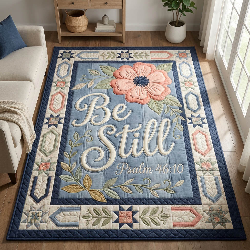 Faithful Floral Bible Verse Area Rug GFTOLAN498