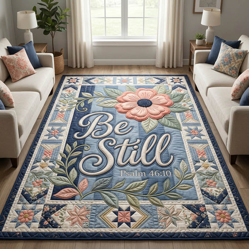 Faithful Floral Be Still Area Rug GFTOLAN500