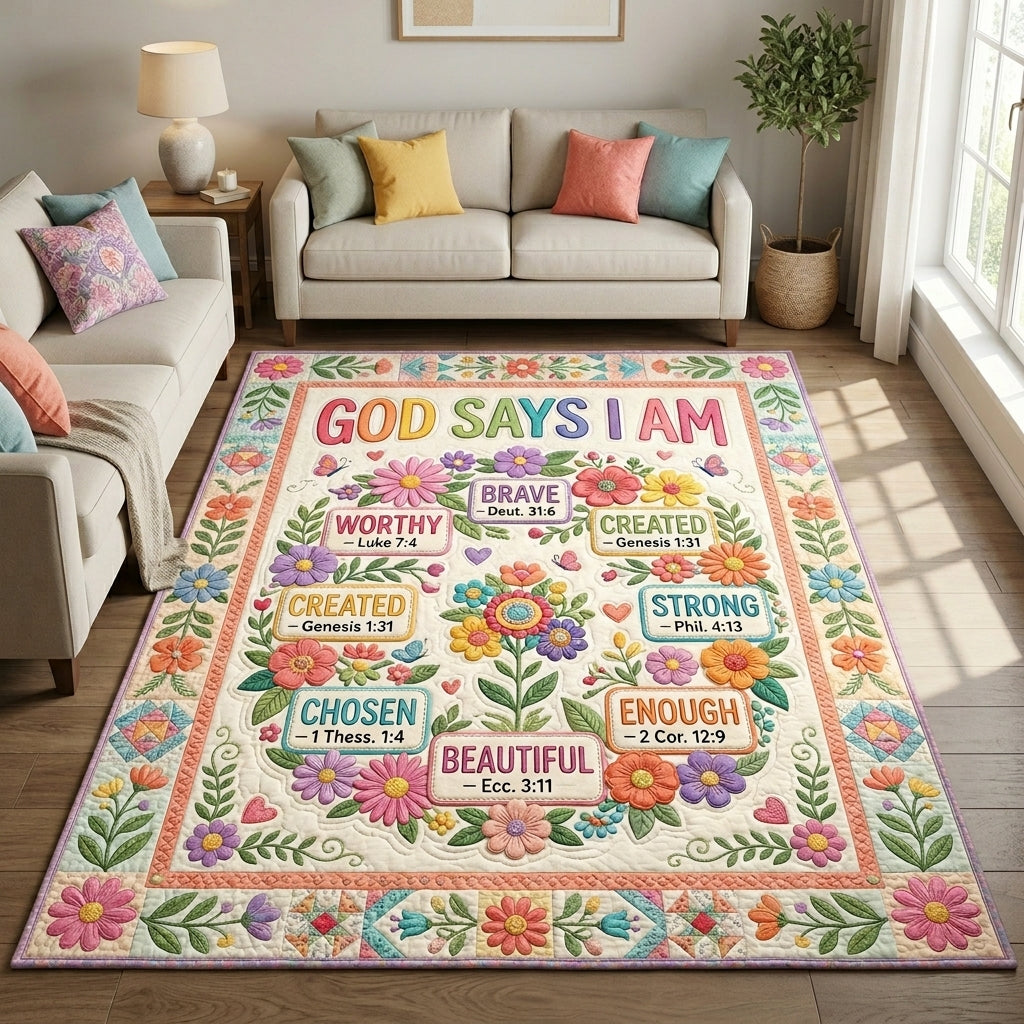 Christian God Says You Are Area Rug GFTOLAN502