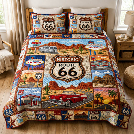 Route 66 3-Piece Quilted Bedding Set GFTOLAN547