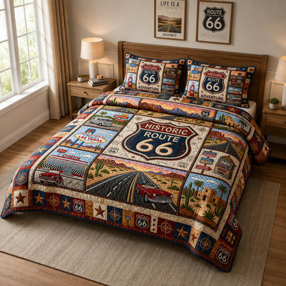 Route 66 3-Piece Quilted Bedding Set GFTOLAN550
