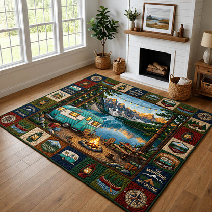 Lakeside Cabin Camping Area Rug GFTOLAN608