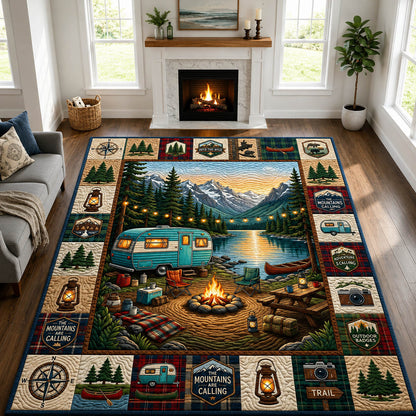 Lakeside Cabin Camping Area Rug GFTOLAN609