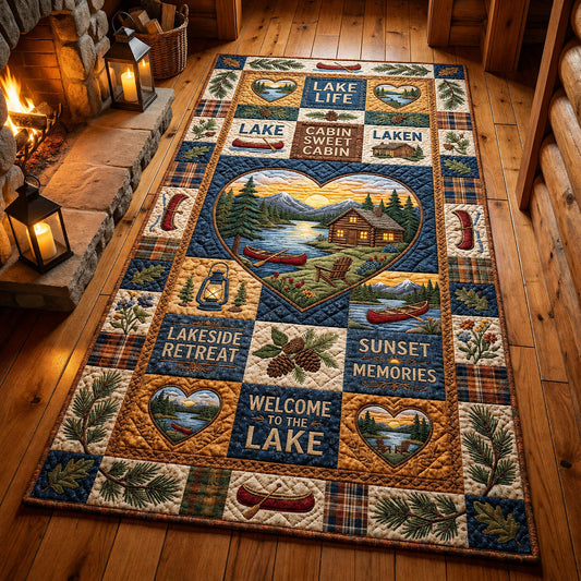 Lakeside Cabin Fishing Runner Rug GFTOLAN642