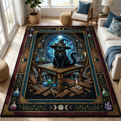 Witch Black Cat Area Rug GFTOLAN722