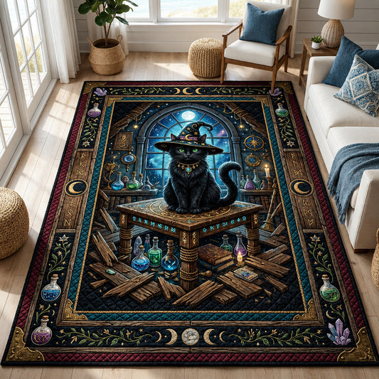 Witch Black Cat Area Rug GFTOLAN722