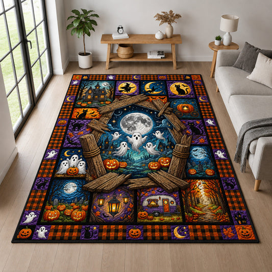 Magic Halloween Patchwork Area Rug GFTOLAN726