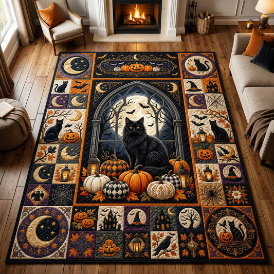 Black Cat Moonlight Area Rug GFTOLAN728