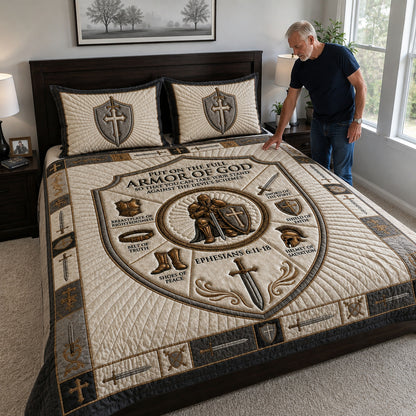 Armor Of God 3-Piece Quilted Bedding Set GFTOLAN736