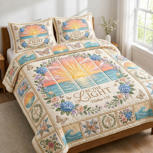 Be The Light Matthew 3-Piece Quilted Bedding Set GFTOLAN781
