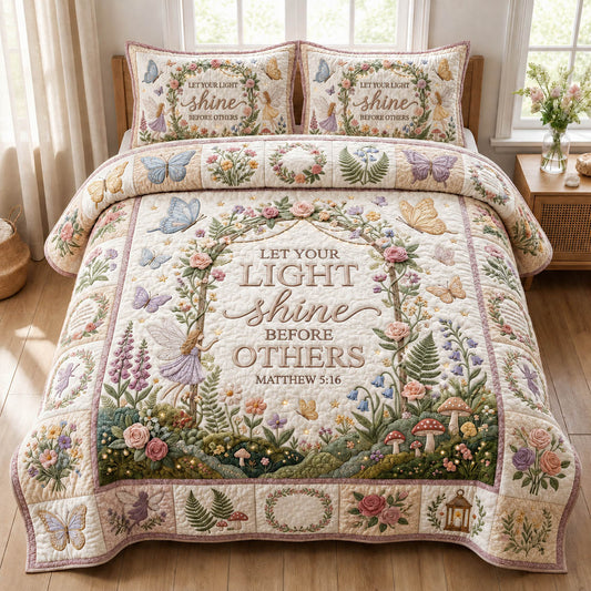 Let Your Light Shine 3-Piece Quilted Bedding Set GFTOLAN786
