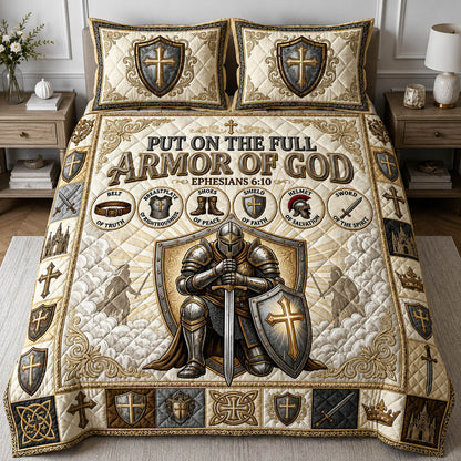 Armor Of God 3-Piece Quilted Bedding Set GFTOLAN837