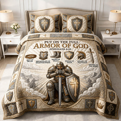 Armor Of God 3-Piece Quilted Bedding Set GFTOLAN838