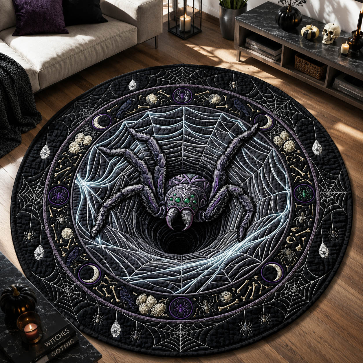 Spider Queen Vortex Quilted Round Mat GFTOLAN874