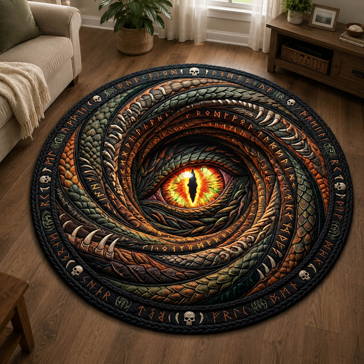 Monster Eye Quilted Round Mat GFTOLAN884