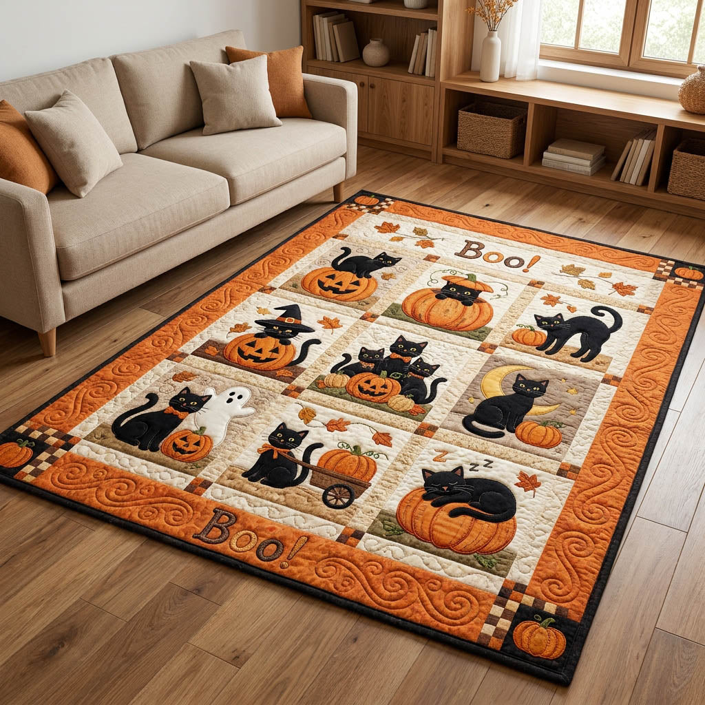 Cat Pumpkin Area Rug GFTOLAN902