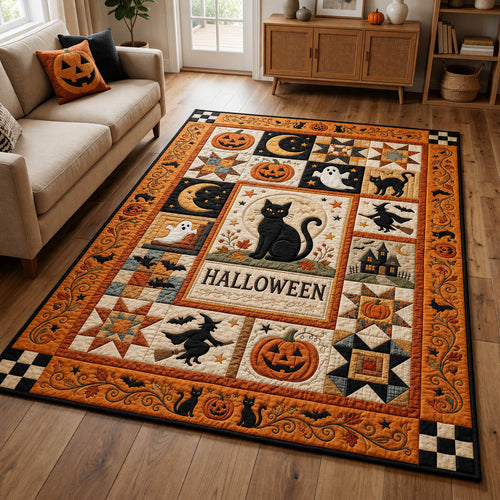 Cat Pumpkin Area Rug GFTOLAN904