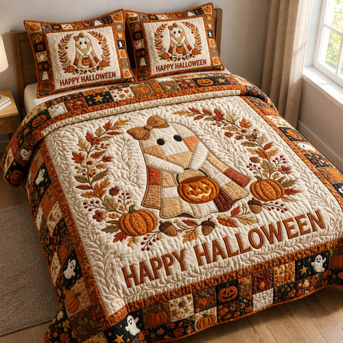 Ghost Patchwork 3-Piece Quilted Bedding Set GFTOLAN909
