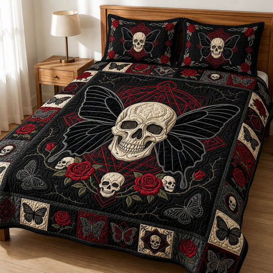 Gothic Skull 3-Piece Quilted Bedding Set GFTOLAN919