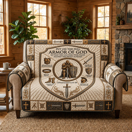 Put On The Full Armor Of God Quilted Sofa Cover GFTOLAN978