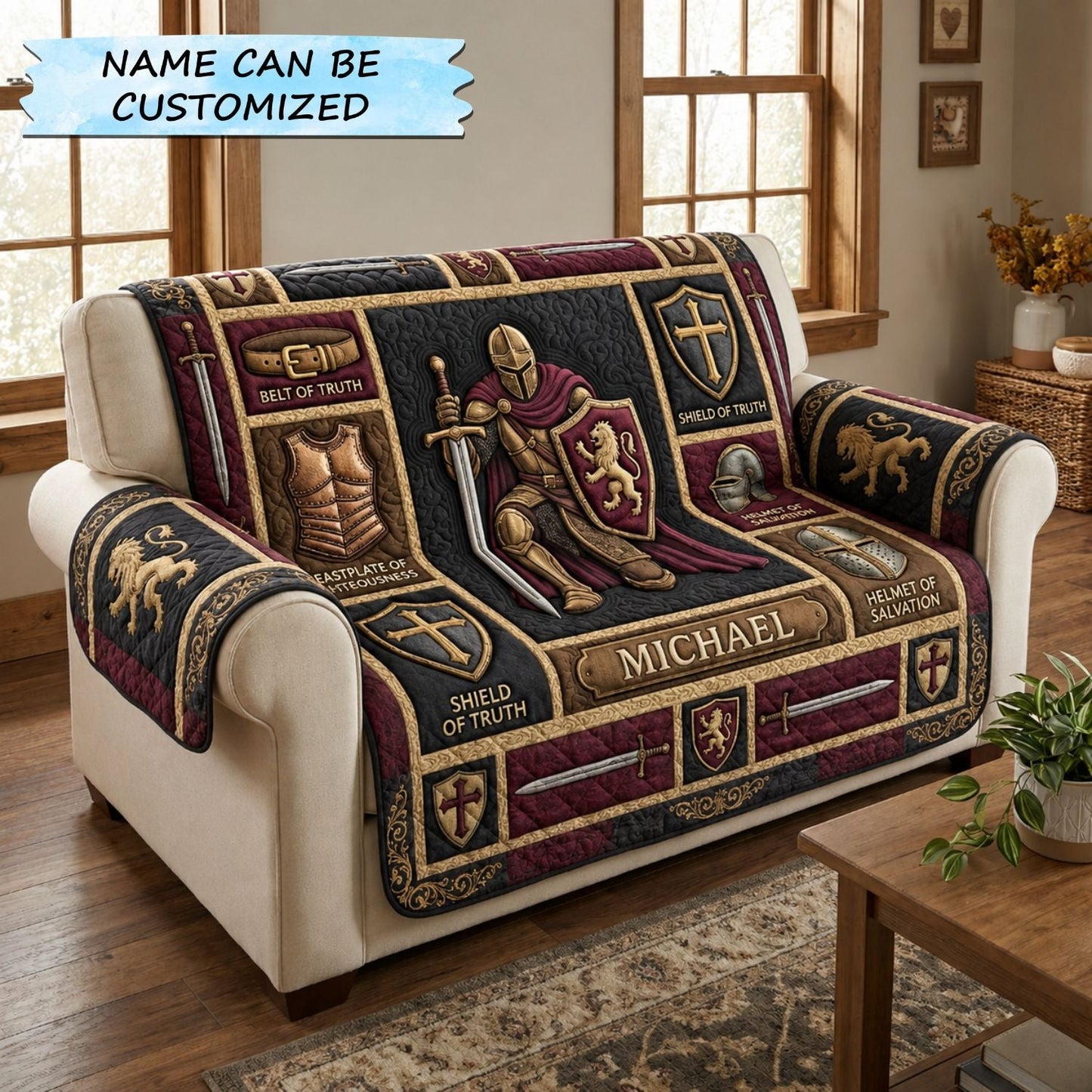 Put On The Full Armor Of God Quilted Sofa Cover QTCUZ GFTOLAN979