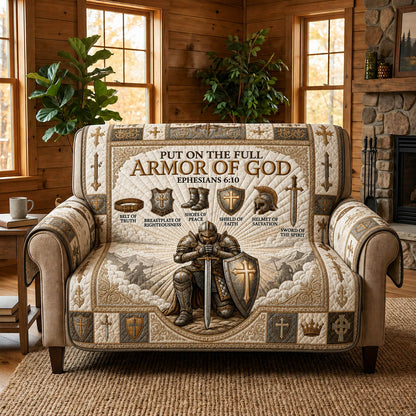 Put On The Full Armor Of God Quilted Sofa Cover GFTOLAN981
