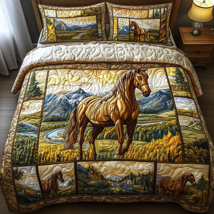 Wild Horse 3-Piece Quilted Bedding Set GFTOMA066