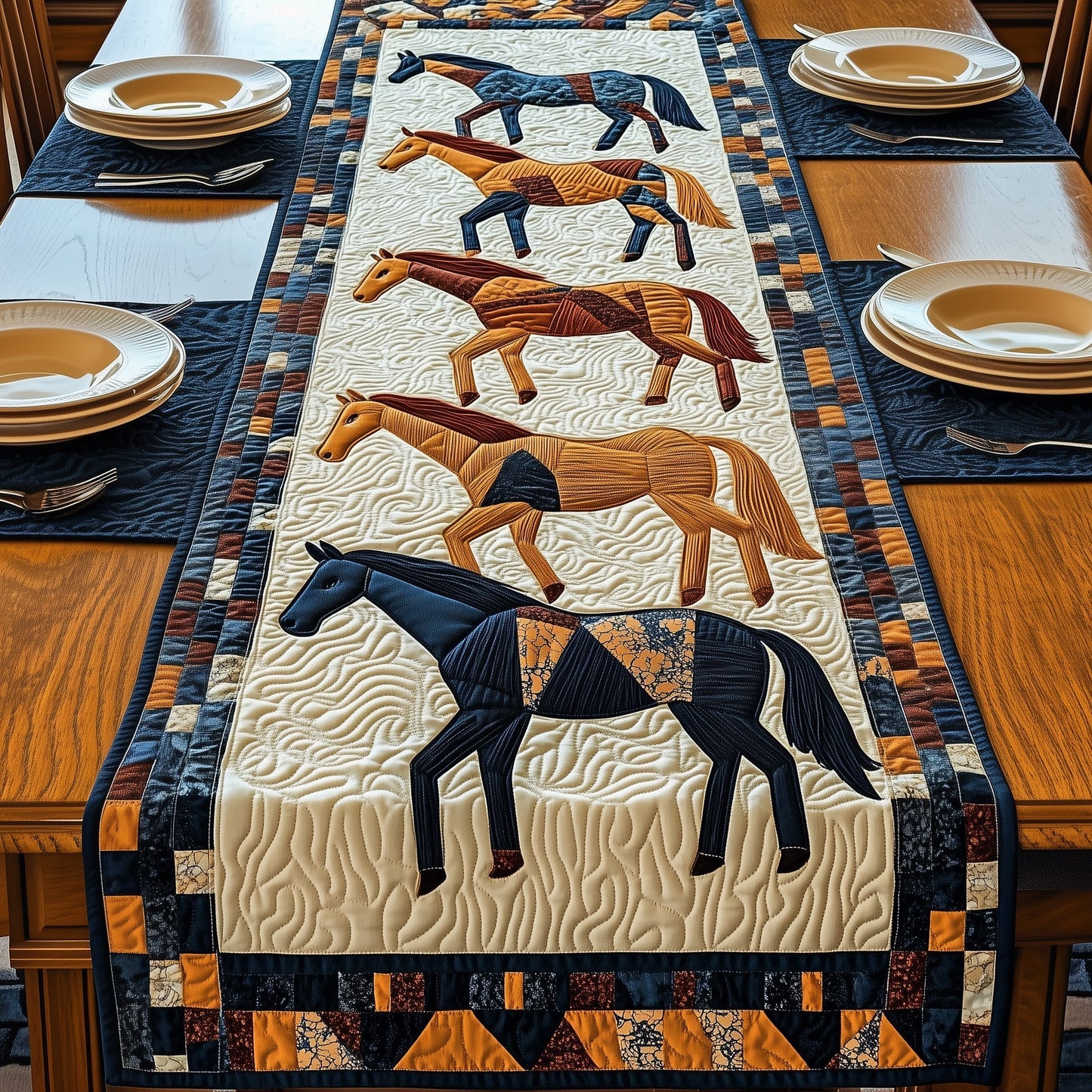 Horse Quilted Table Runner GFTOMA074