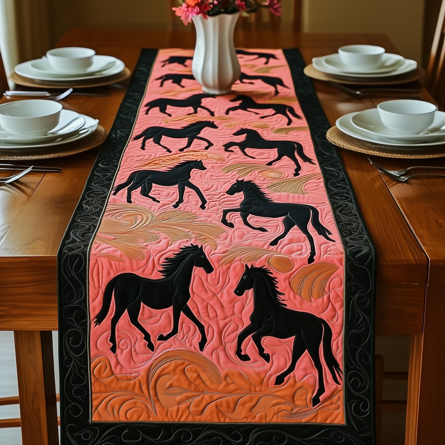 Horse Quilted Table Runner GFTOMA079