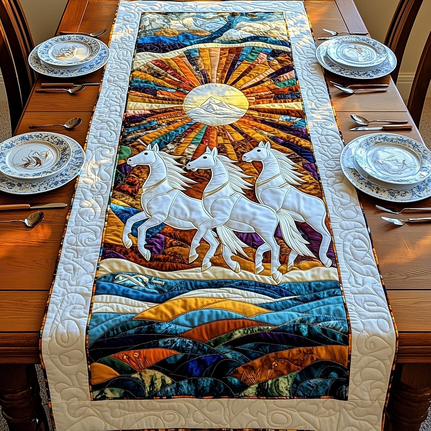 Horse Quilted Table Runner GFTOMA081