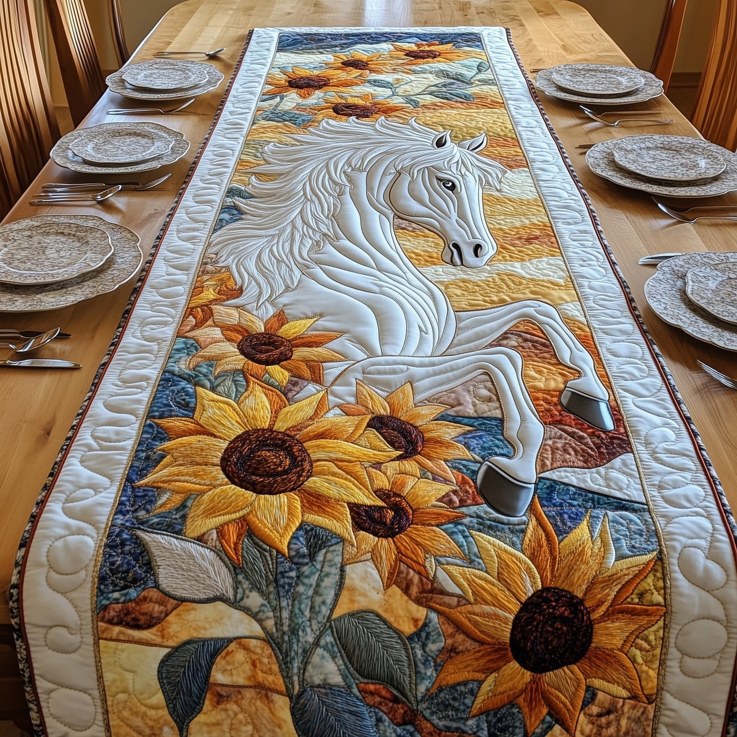 Horse Quilted Table Runner GFTOMA083