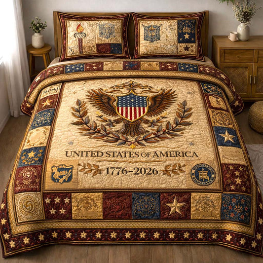 Heritage Patch 3-Piece Quilted Bedding Set GFTOMA10000