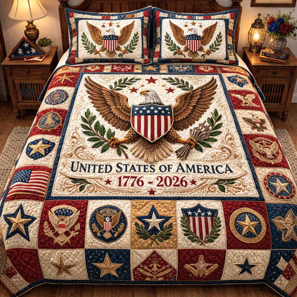 Liberty Spirit 3-Piece Quilted Bedding Set GFTOMA10049