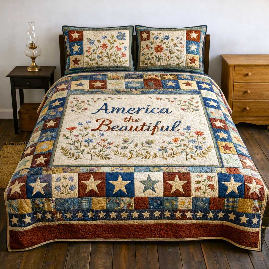 Patriot Glory 3-Piece Quilted Bedding Set GFTOMA10052