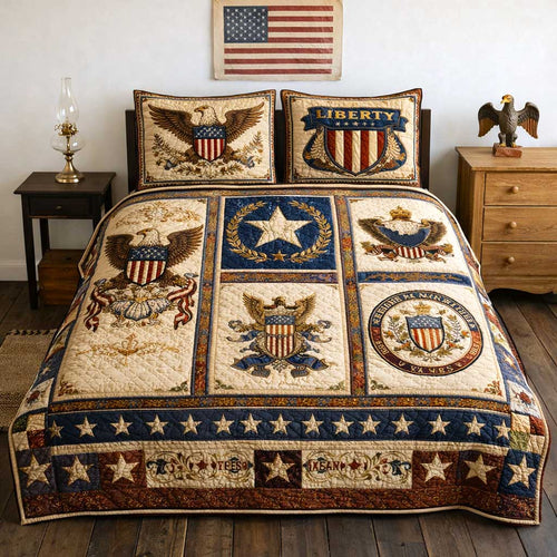 Liberty Colors 3-Piece Quilted Bedding Set GFTOMA10053