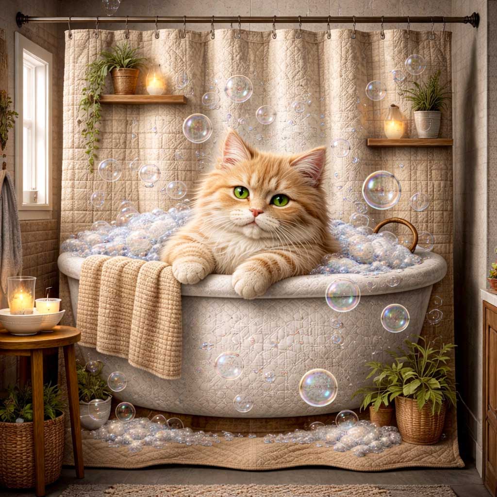Purrfect Cats Shower Curtain GFTOMA10115