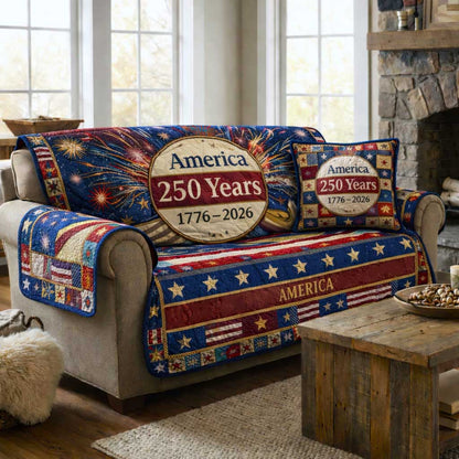 Liberty Tones Quilted Sofa Cover GFTOMA10125