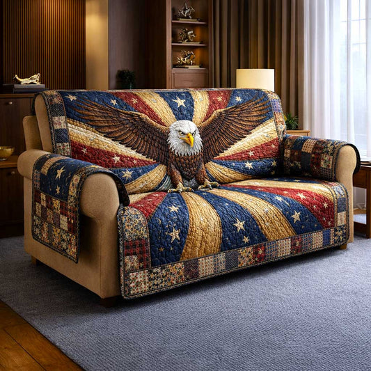 Heritage Patch Quilted Sofa Cover GFTOMA10126