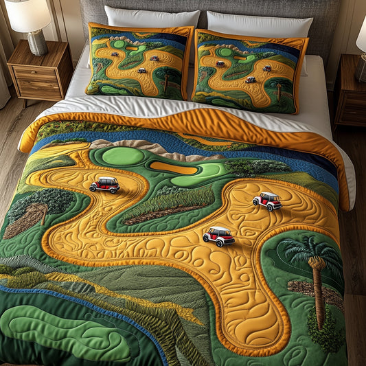 Golf Course Dream 3-Piece Quilted Bedding Set GFTOMA1016
