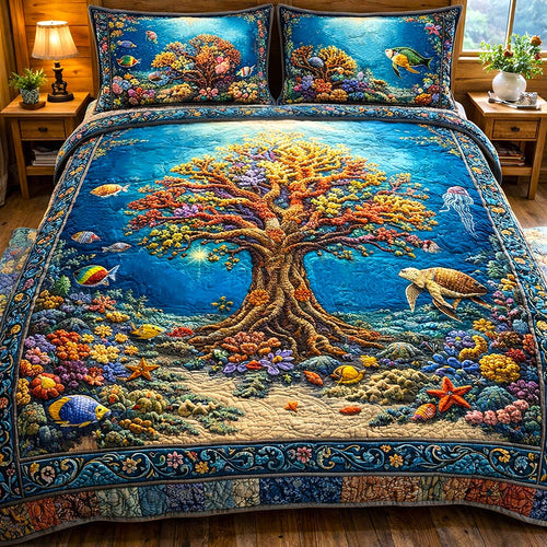 Living Roots 3-Piece Quilted Bedding Set GFTOMA10195