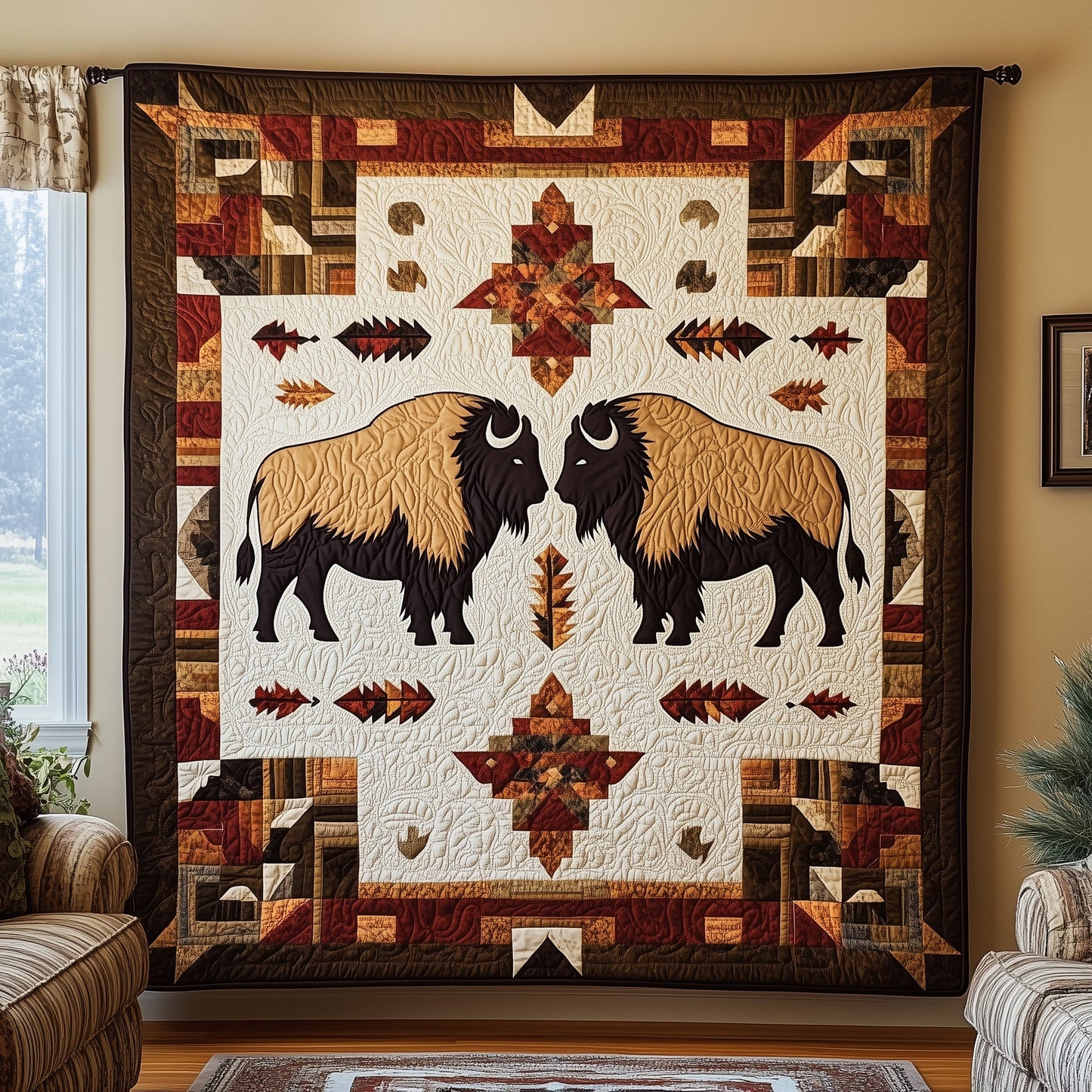 Bison Native Quilted Blanket GFTOMA101