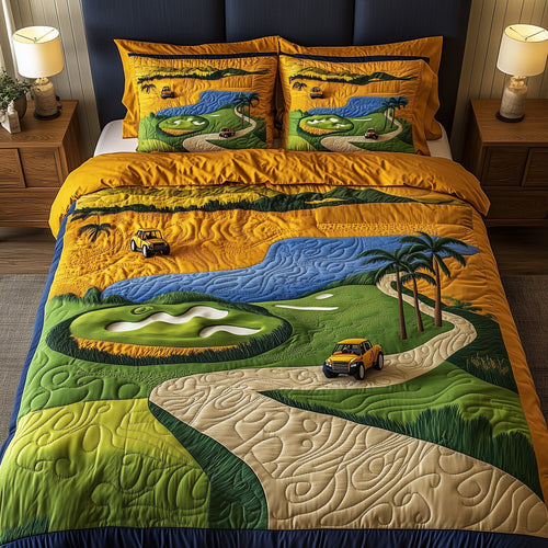 Golf Course Dream 3-Piece Quilted Bedding Set GFTOMA1020