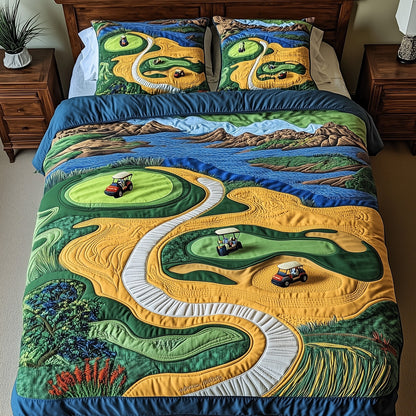 Golf Course Dream 3-Piece Quilted Bedding Set GFTOMA1021