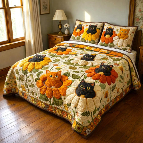 Cat Dreams 3-Piece Quilted Bedding Set GFTOMA10226