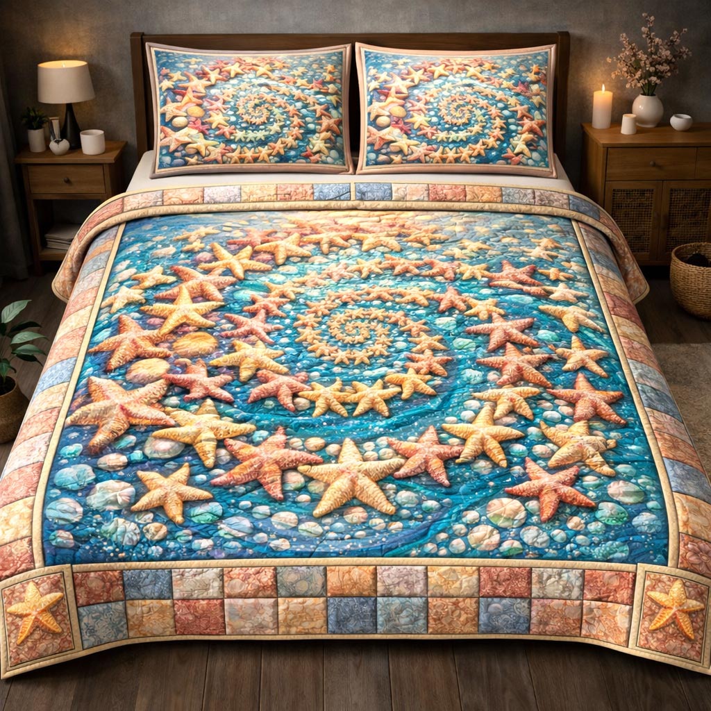 Coastal Treasure 3-Piece Quilted Bedding Set GFTOMA10266